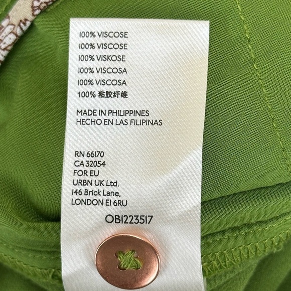 Anthropologie Deandra Green Tuxedo Satin Joggers 4 Ankle Zip Viscose High Rise - Picture 9 of 16